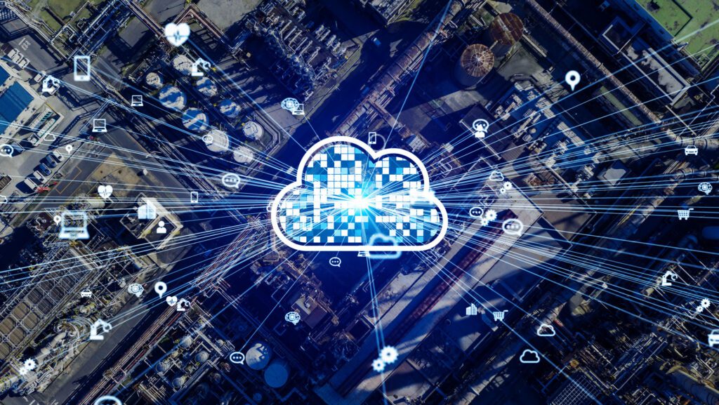 Cloud,Computing,And,Industry,Concept.,Industrial,Technology.,Industry,4.0.,Communication