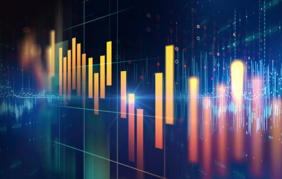 financial stock market graph illustration ,concept of business investment and stock future 
trading.